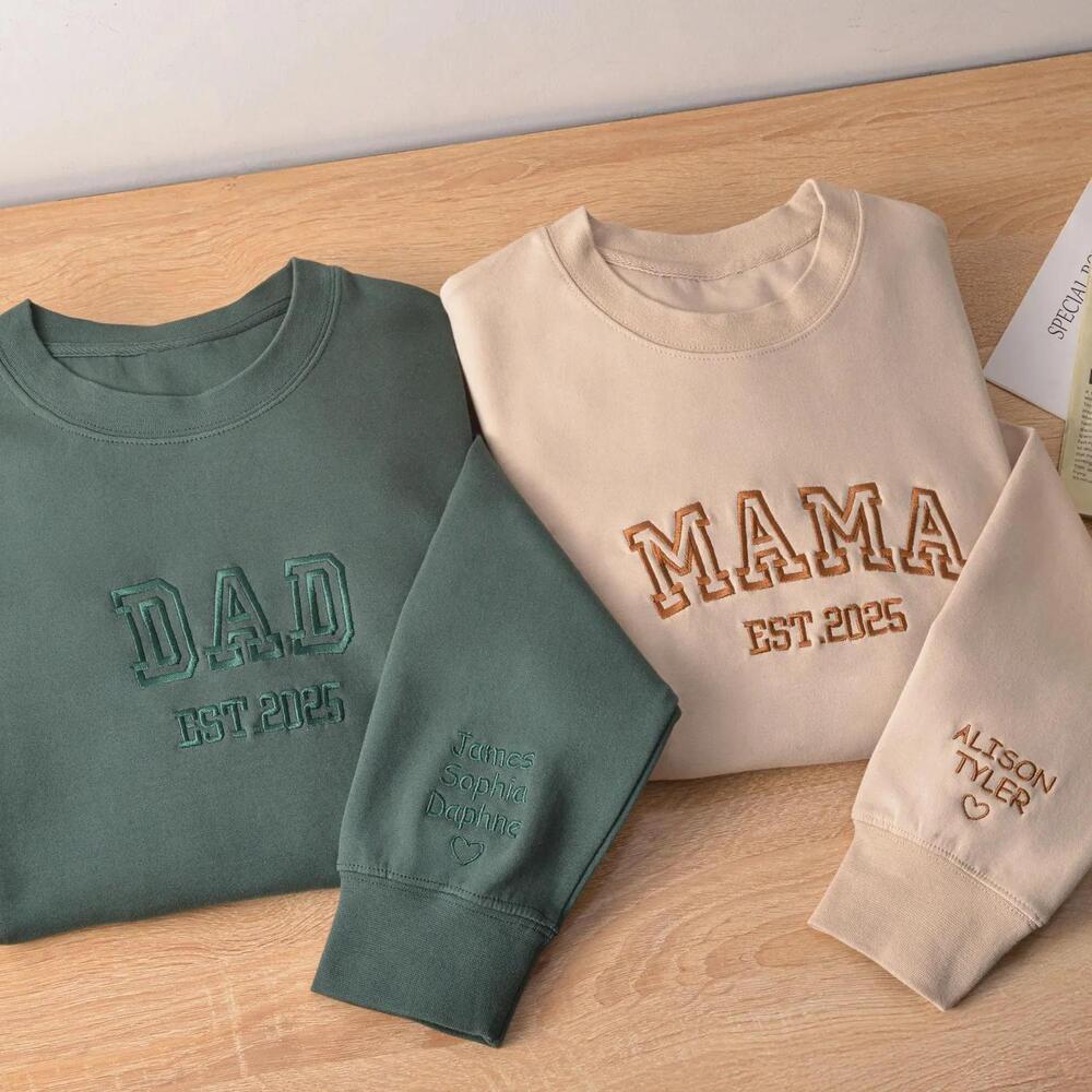 Mama T-shirt, Kids Name On Sleeve, New Mom  t-shirt